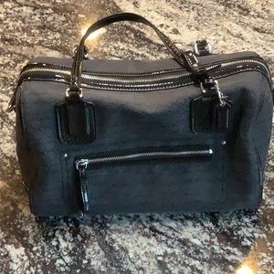 New With Tags- Coach poppy signature C oxford satchel,gray/black